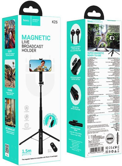 Hoco K25 Selfie-Stick Handy-Stative Bluetooth-Schwarz