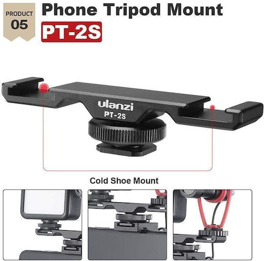 Ulanzi Phone Vlogging Super Extension Tripod Handle Outfit 3 με Φωτισμό Μαύρο