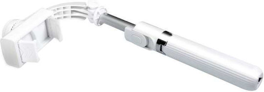 L08 Selfie Stick Trepied Pentru Telefon Mobil Telecomandă Bluetooth Alb