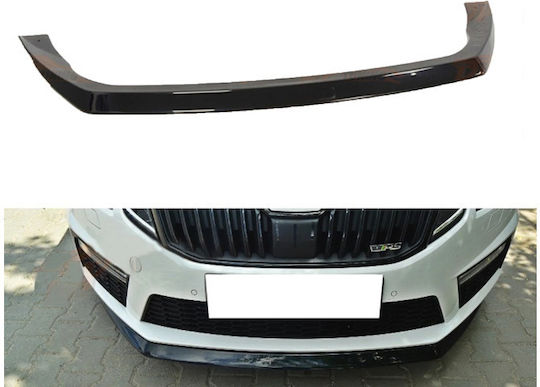Lip Spoiler Schwarzes Glänzendes Kunststoff Skoda Octavia Vrs Mk3 2013-2016