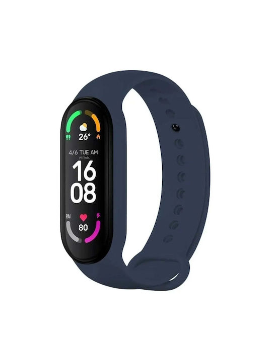 Fixed Λουρί Σιλικόνης Fixed Silicone Strap Xiaomi Band 7/mi Band 6/mi Band 5 Μπλε