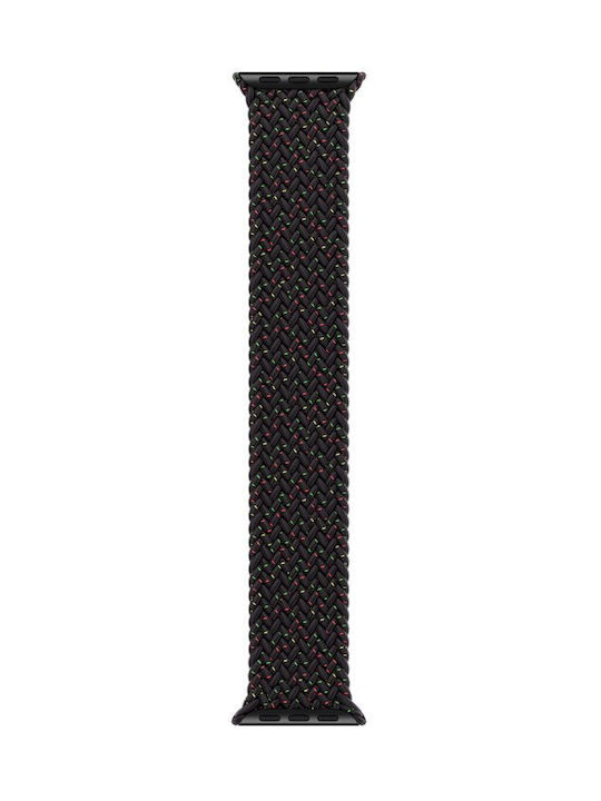 Apple Braided Strap Solo Λουράκι Υφασμάτινο Black Unity (Apple Watch 40/41/42mm) Size 4
