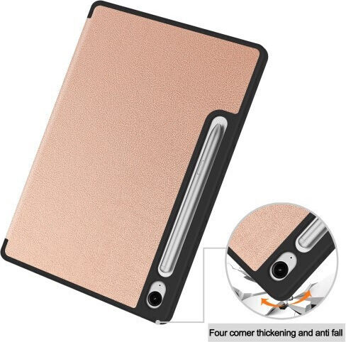 Tri-fold Ständer Klappdeckel Rosa (Samsung Galaxy Tab S10 FE, S9 FE, Tab S9)