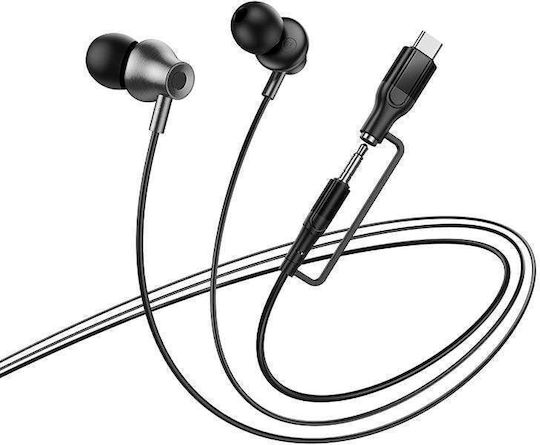 Ακουστικά Handsfree Earphones Hoco M119a Microphone & Jack 3.5mm Usb-c Black
