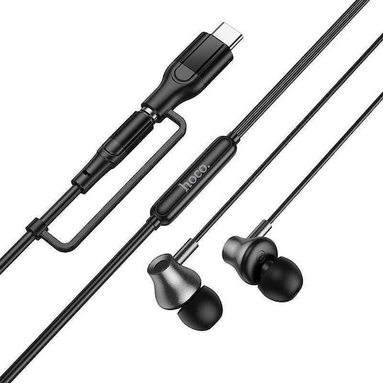 Ακουστικά Handsfree Earphones Hoco M119a Microphone & Jack 3.5mm Usb-c Black