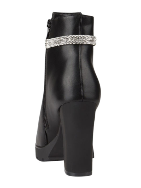 Damen Stiefeletten mit hohem schwarzen Absatz