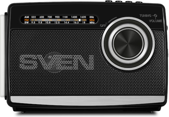 Sven SRP-155 Handheld Radio Wiederaufladbar mit Bluetooth und USB Schwarz