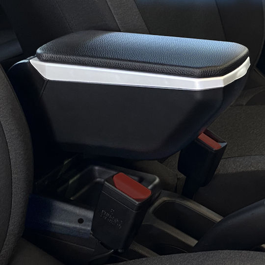 S-dizayn Car Leather Armrest for Fiat Doblo Black