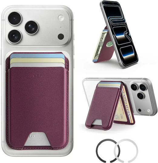 ESR MagSafe Husă pentru carduri Classic în culoare Burgundy