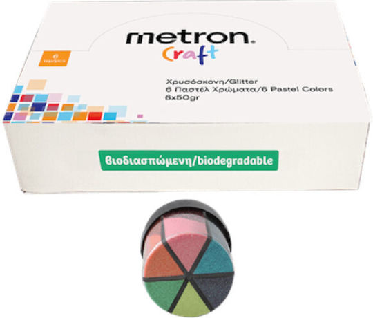Metron Metron Glitzer Mehrfarbig in Schüttelglas 50gr