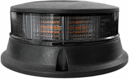 LED Beacon Smoked Orange 12v 24v Screws Ø108mm E-mark
