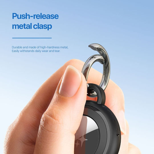 Dux Ducis PC Secure Holder 4 Pack Apple AirTag Калъф Водоустойчив Черен Бял Син Розов