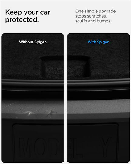Spigen Rear Bumper Protector Tg200-yj Matte Black Tesla Model Y Juniper Acp10618