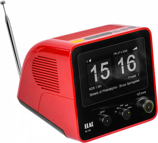 Elac RD 100 Tischplatte Radio Elektrisch DAB mit Bluetooth Rote