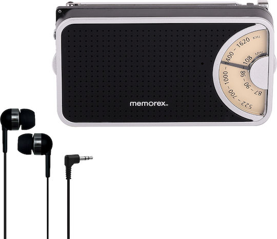 Memorex MX-PR1-BK Radio Retro Cu Baterii Negru