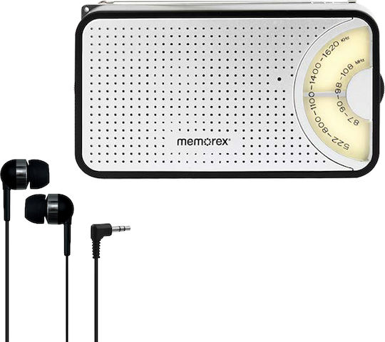 Memorex MX-PR1-BK Radio Retro De Buzunar Cu Baterie Argintiu