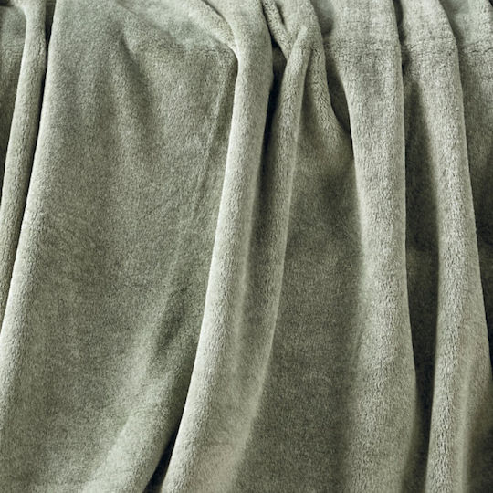 Kentia Monica Fleece Blanket Single 160x220cm Green