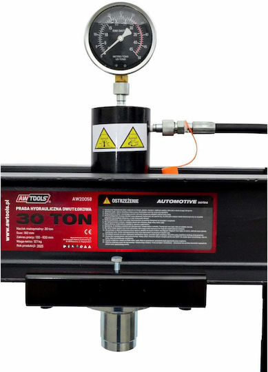 AWTools Hydraulische Werkstattpresse mit Maximalem Druck bis 30 Tonnen