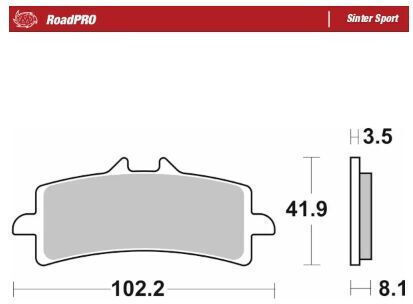 Moto-master Metallic Motorcycle Brake Pads 407005 1 Set 1 Caliper