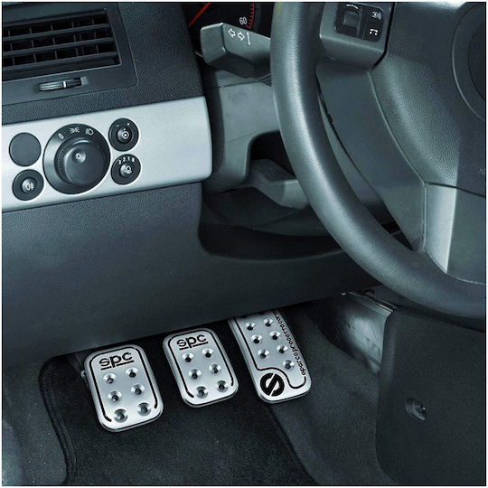 Sparco Racing Set Pedale Antiderapant Autoturism Universal Aluminiu Albe 3buc