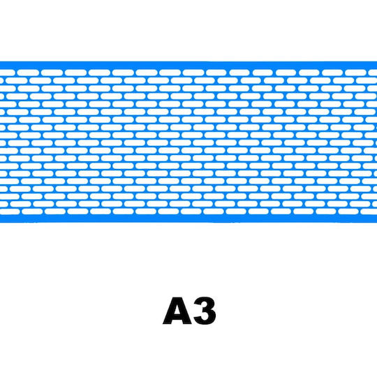 Car Decorative Grill 120 cm x 20 cm Blue Colour
