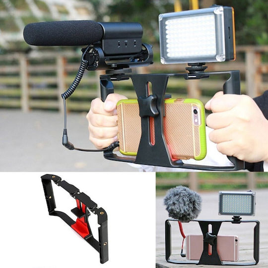 Professional Camera Shooting Support Grip for Smartphones Black