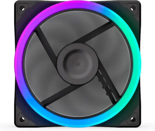 Endorfy Corona 120 Ventilator Pentru Carcasă (1600rpm) cu Iluminare ARGB și Conexiune 4-Pin PWM Negru