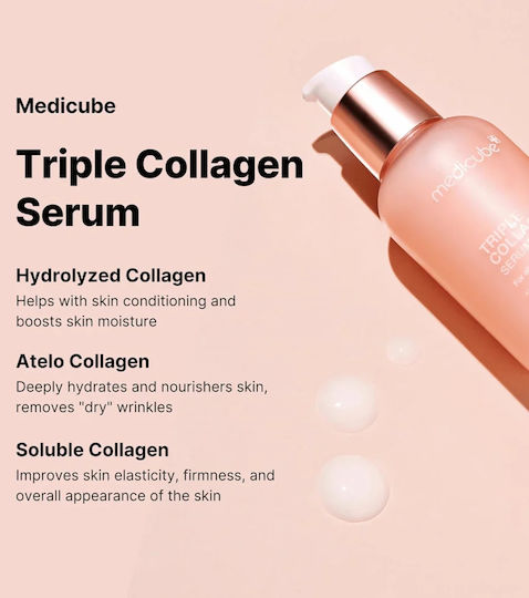 Triple Colagen Serum Antirid Pentru Față Cu Colagen Pentru Strălucire Și Tonifiere 55ml
