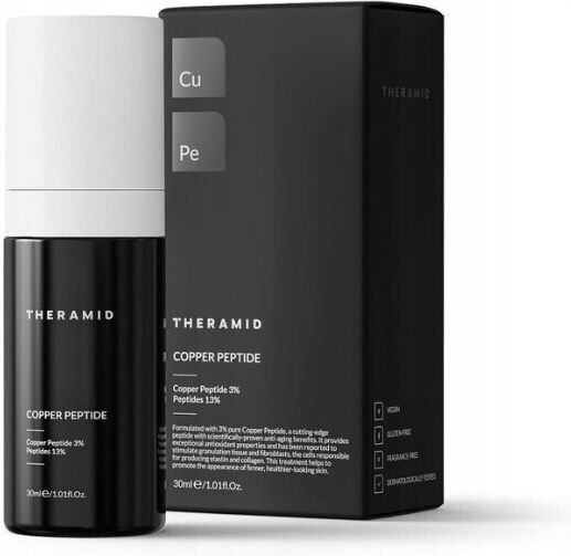 Theramid Copper Peptide Anti-aging Serum Face with Hyaluronic Acid 30ml