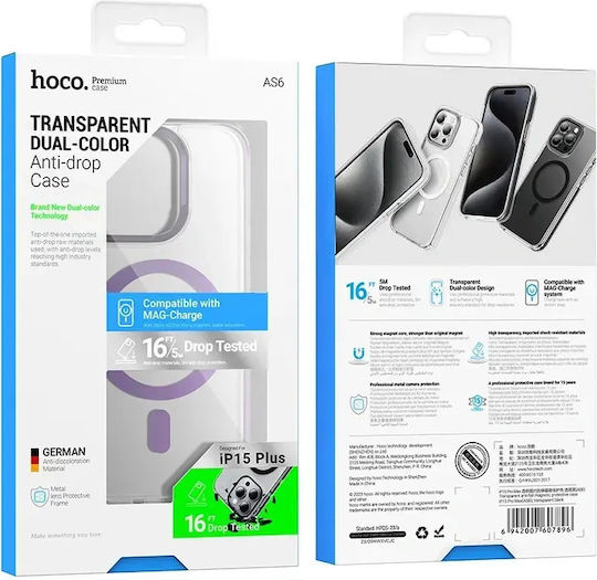 Hoco Series Airbag Back Cover Σιλικόνης Μαγνητικό Διάφανο (iPhone 15 Plus)