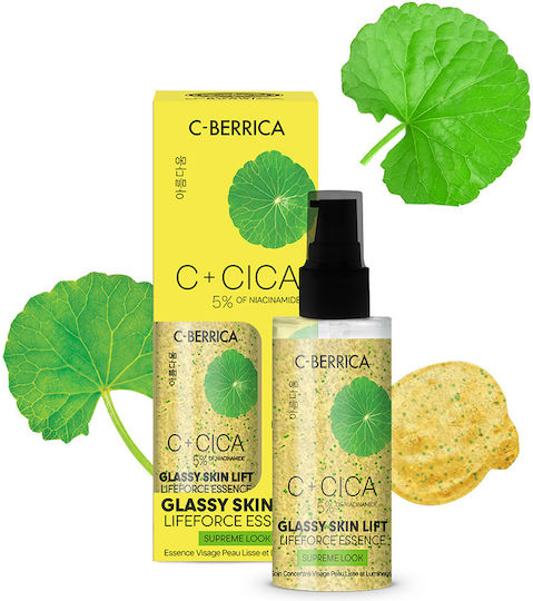 C+Cica C-Berrica Glassy Skin Lift Soothing & Moisturizing Essence Face with Vitamin C & Niacinamide for Detoxification & Radiance 50ml