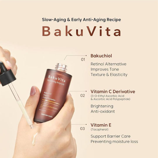 Thank You Farmer BakuVita Revitalizing Ampoule Face Serum with Retinol for Revitalization 50ml