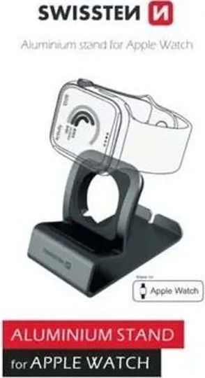 Swissten Aluminum Stand Γκρι (Apple Watch)