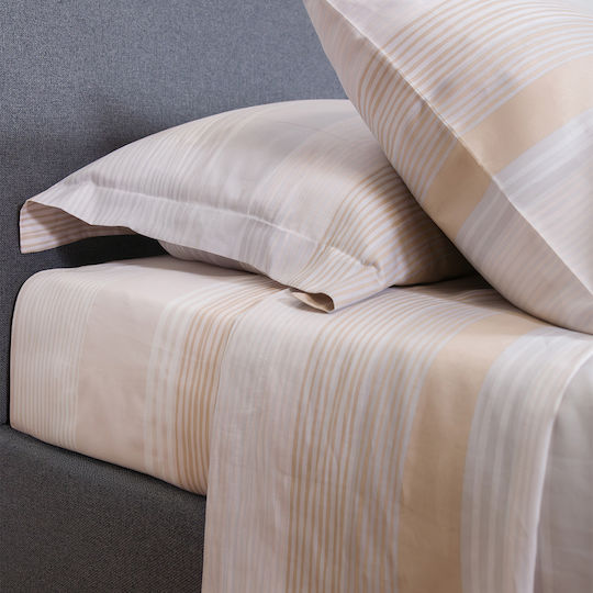 Σεντόνια Υπέρδιπλα Σετ Naf-naf Diamond 254 Opal Beige