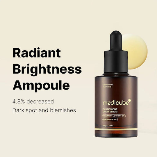 AGE-R Glutathione Glow Ampoule Face Serum with Niacinamide & Collagen for Brightening & Dark Spots 30ml