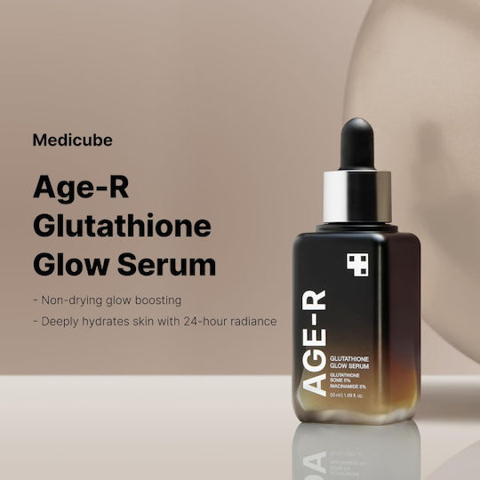 AGE-R Glutathione Glow Ampoule Face Serum with Niacinamide & Collagen for Brightening & Dark Spots 30ml