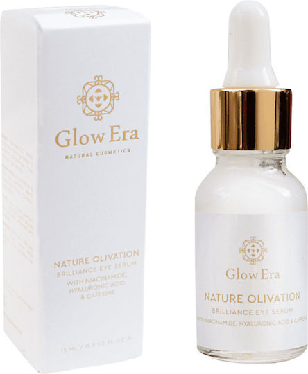 Glow Era Nature Olivation Serum Augen mit Hyaluronsäure für Aufhellung 15ml