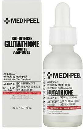 Bio-Intense Glutathione White Ampoule Moisturizing & Anti-aging Ampoule Face Serum with Niacinamide & Peptides for Detoxifying & Brightening 30ml