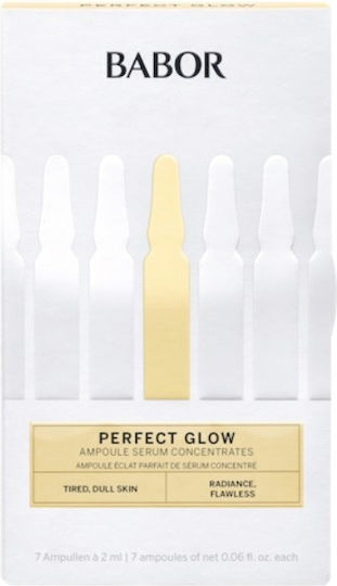 Perfect Glow Feuchtigkeitsspendendes & Anti-Aging Ampulle Serum für das Gesicht mit Peptiden für Aufhellung 7x2ml