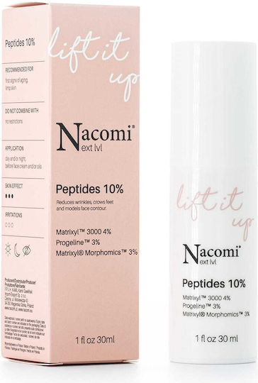 Nacomi Next Level Peptides 10% Anti-aging Serum Face with Peptides & Hyaluronic Acid for Firming 30ml