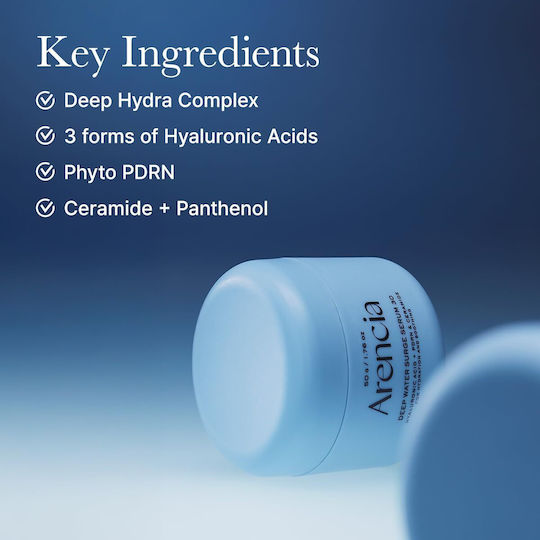 Arencia Deep Water Surge Serum 30 Soothing Face Serum with Peptides & Panthenol for Detoxifying & Brightening 50gr