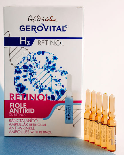 Gerovital H3 Serum Ampulă Anti-îmbătrânire Pentru Față cu Retinol 10x2ml