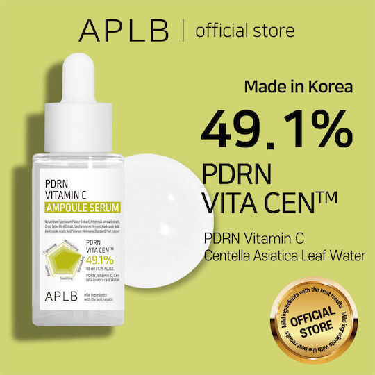 PDRN Vitamin C Ampoule Soothing & Moisturizing Ampoule Serum For Face With Centella Asiatica & Vitamin C For Brightening & Revitalization 40ml
