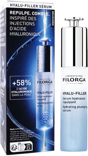 Hyalu-Filler Feuchtigkeitsspendend & Anti-Aging Serum Gesicht & Augen mit Niacinamid & Hyaluronsäure für Entgiftung & Glättung 30ml