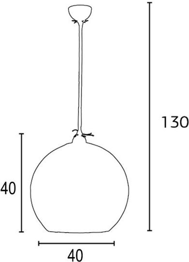 ArkoLight Висящо Осветително Тяло Кафяв с въже за Цокъл E27 40см.