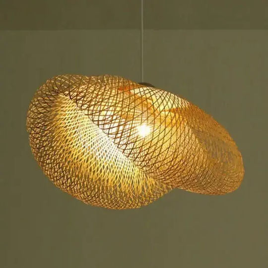 Zambelis Lights Hängelampe Beige Raster mit Fassung E27 80cm.