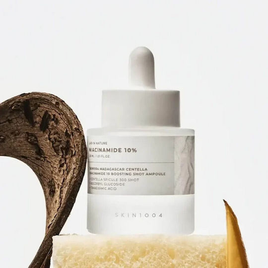 Skin1004 Madagascar Centella Niacinamid 11 Beruhigendes & Feuchtigkeitsspendendes Ampulle Serum Augen mit Centella Asiatica & Vitamin C für Aufhellung 30ml