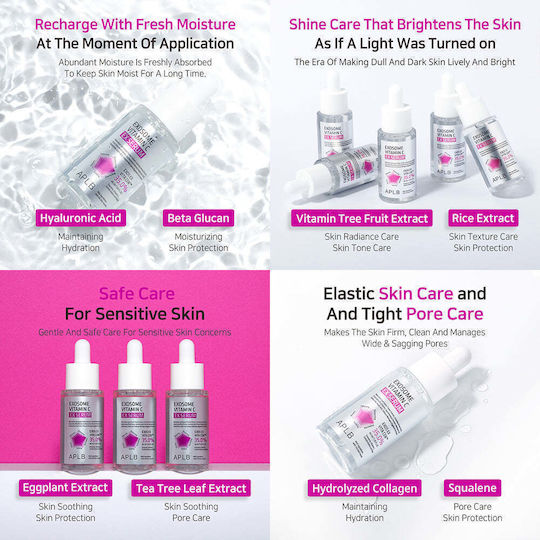 Exosome Vitamin C Soothing & Moisturizing Serum Face with Vitamin C & Niacinamide for Radiance 3ml
