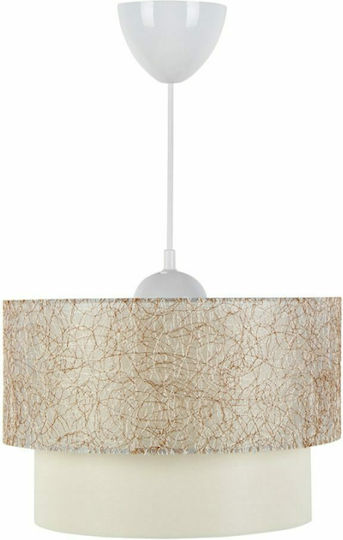 Pakketo PWL-1087 Pendant Light Beige with Socket E27 30x30x70cm