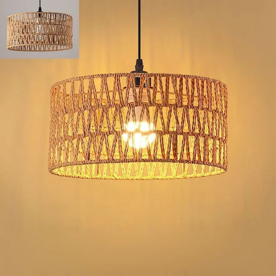 Lumină Suspendată Boho Rețea cu Dulie E27 40x16cm